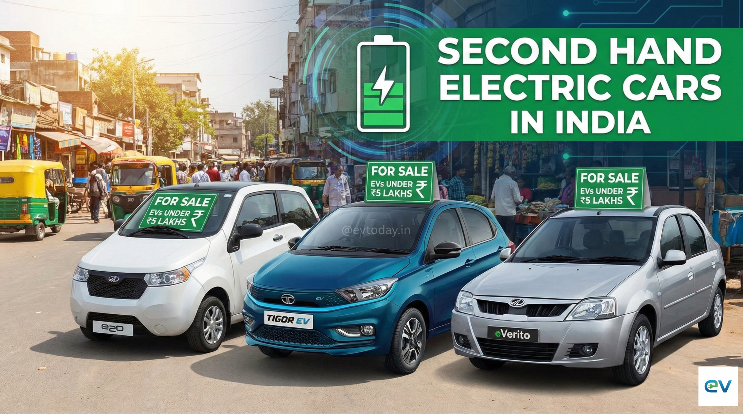Second Hand EV Cars in India Under ₹5 Lakhs