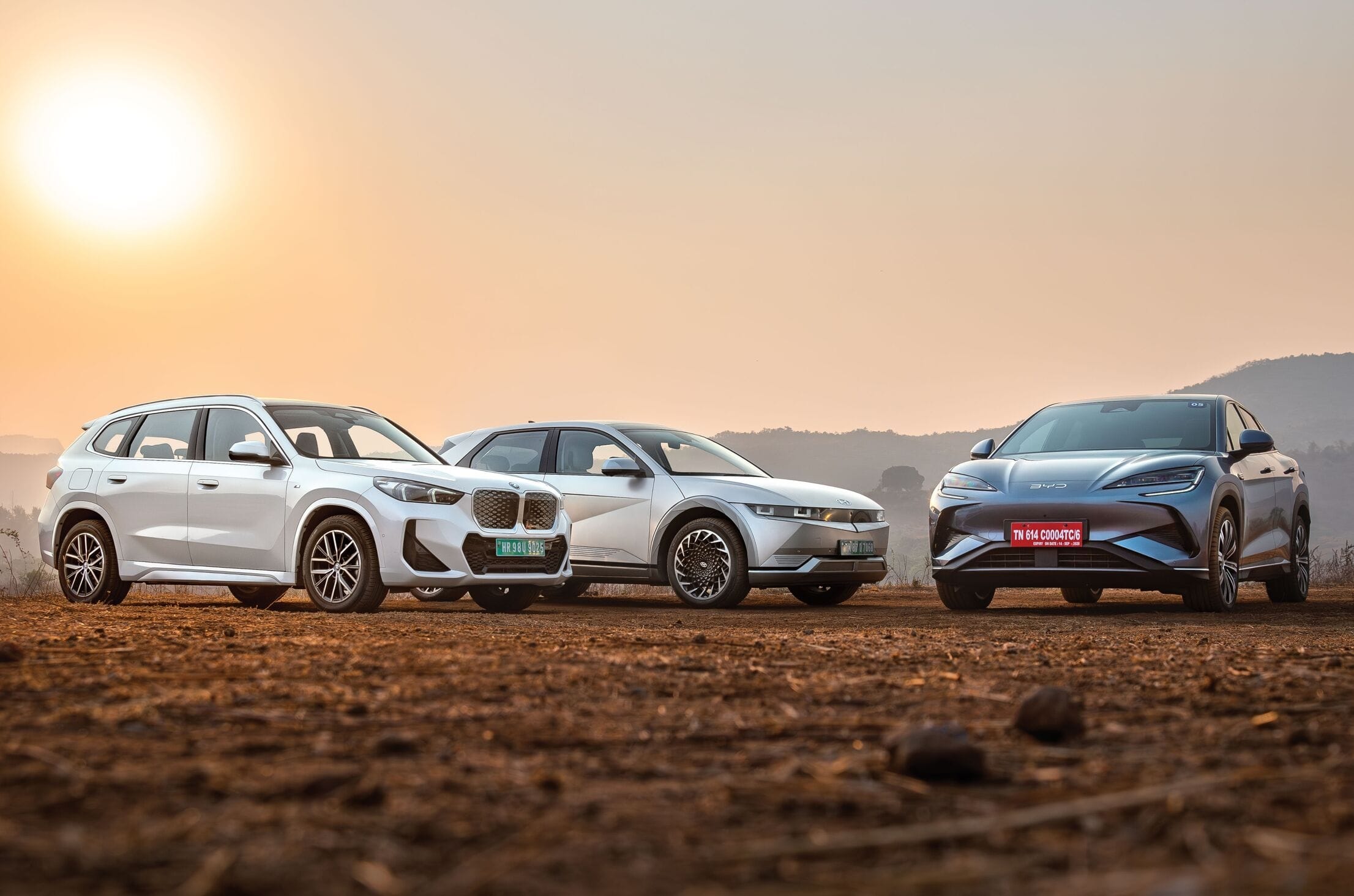 20250530050827 BYD Sealion 7 vs BMW iX1 LWB vs Hyundai Ioniq 5 Front Quarter Static