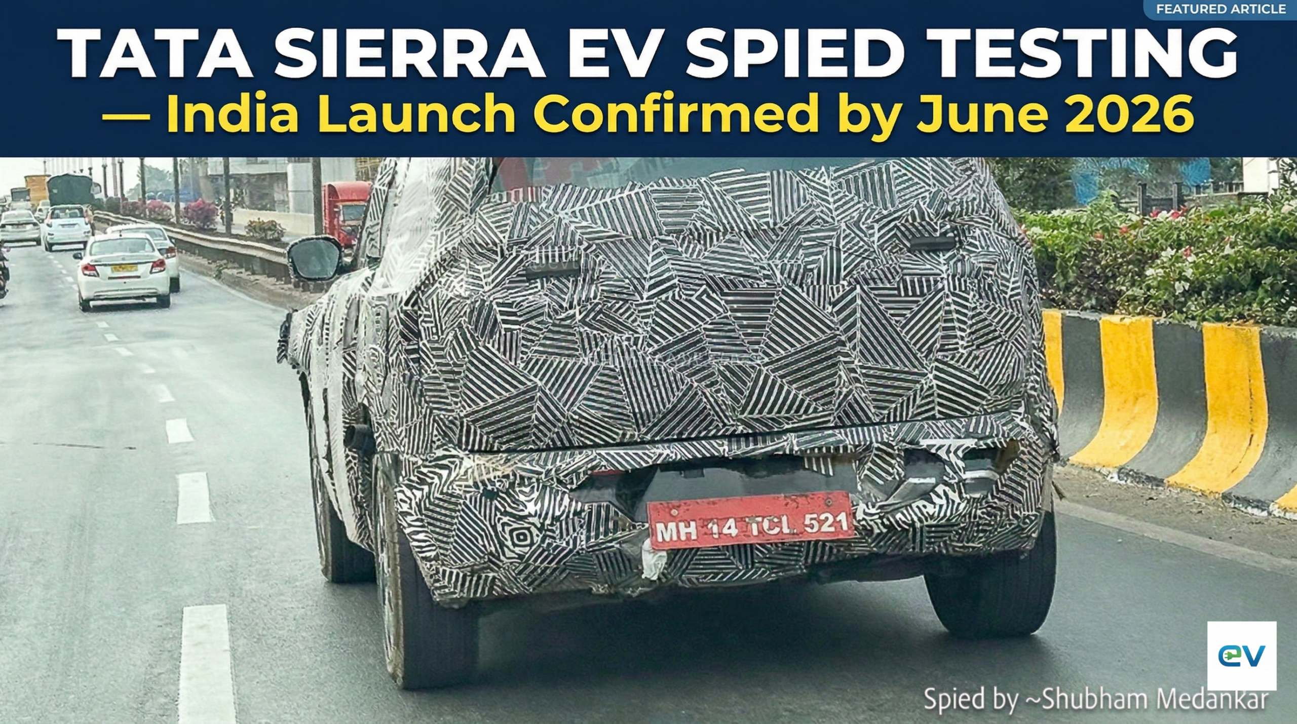 Tata Sierra EV Spied Testing